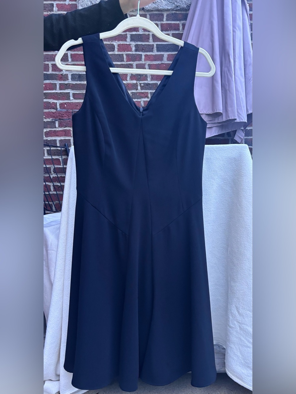 Talbots Black V-Neck Midi Dress